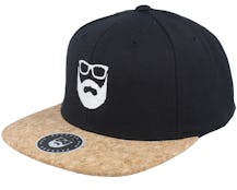 Logo Black/Cork Snapback - Bearded Man