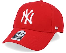 New York Yankees Mvp Red/White Adjustable - 47 Brand