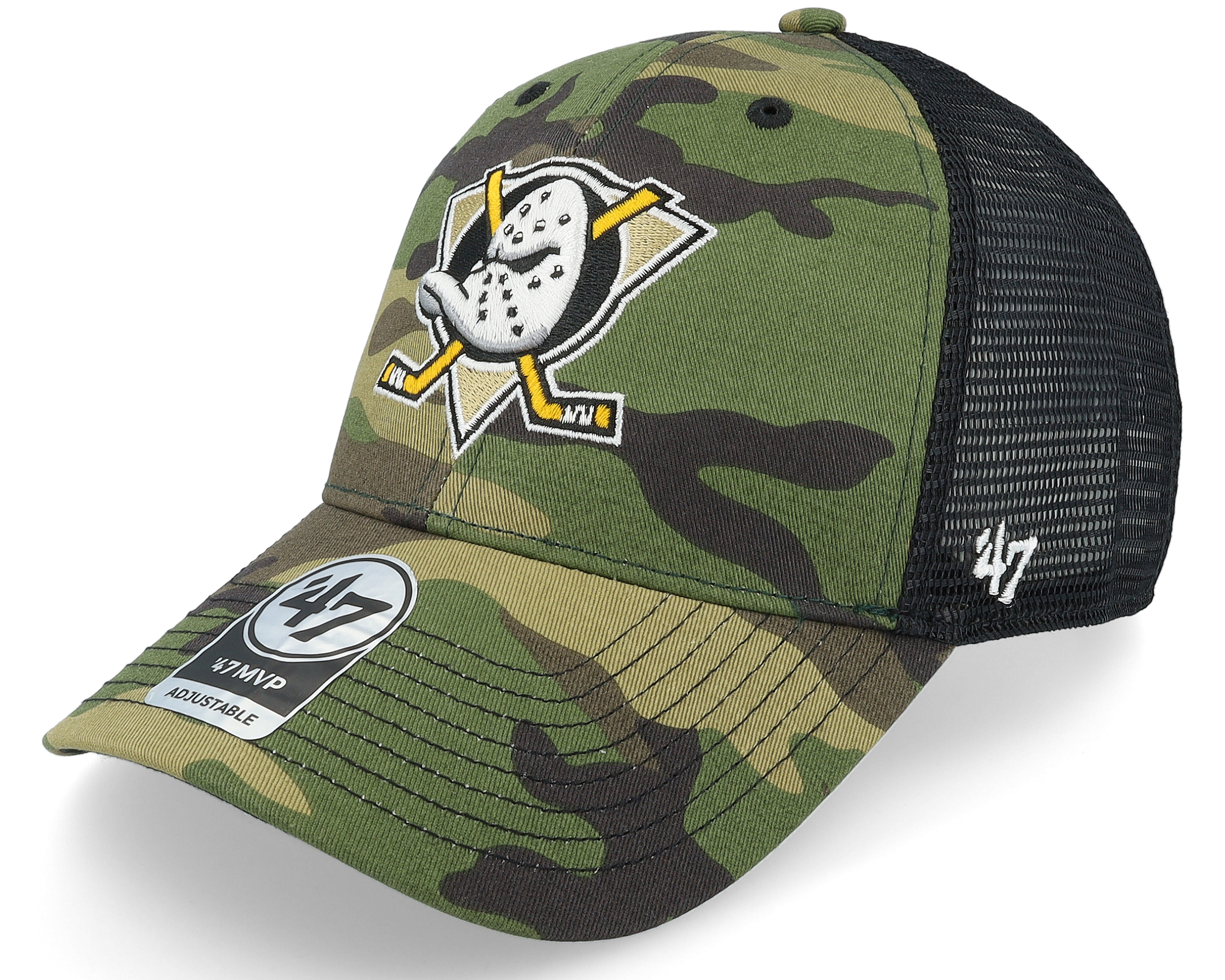 Anaheim Ducks 47 Brand MVP Fisherman Camo NHL Trucker Cap