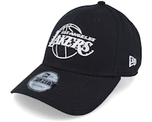 LA Lakers Essential Outline 9Forty Black/White Adjustable - New Era