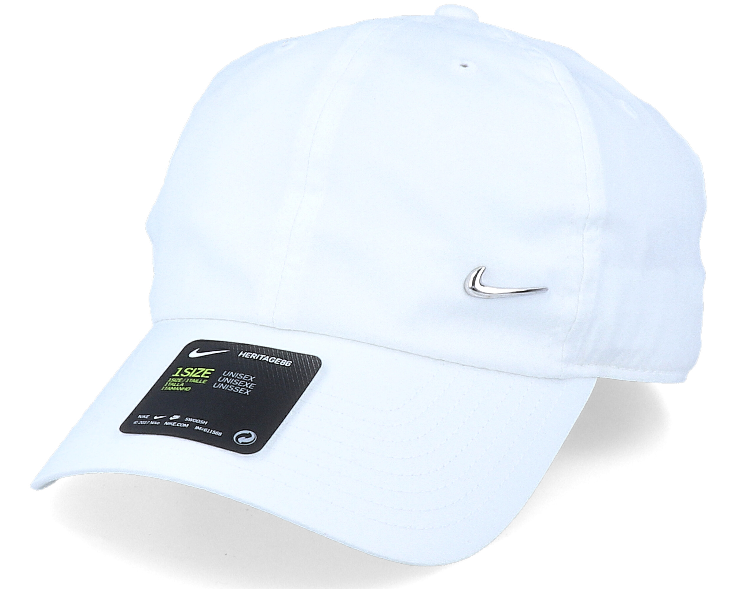 Metal Swoosh Cap White Adjustable - Nike