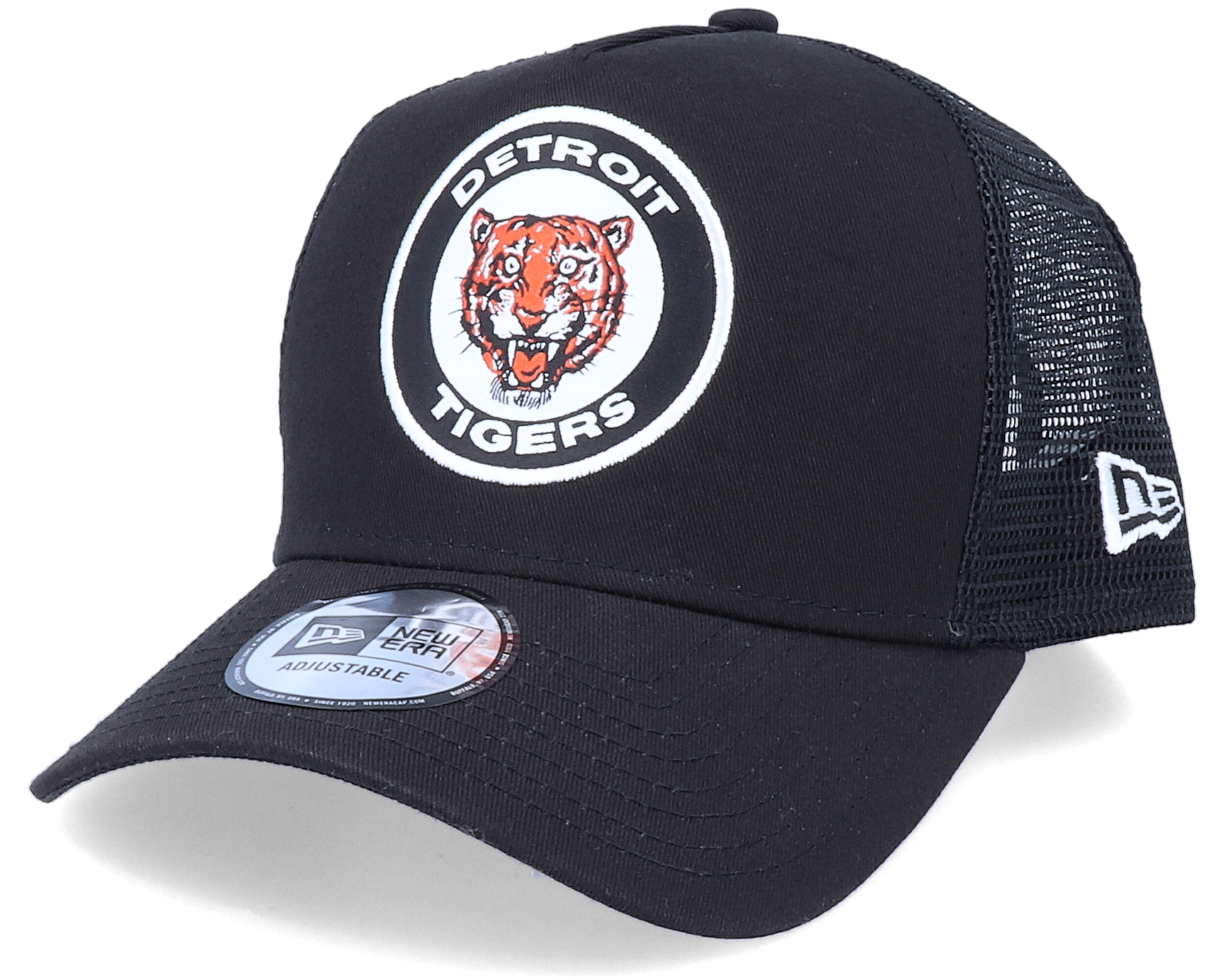 Detroit Tigers Cooperstown Hertiage A-Frame Black Trucker - New Era cap ...