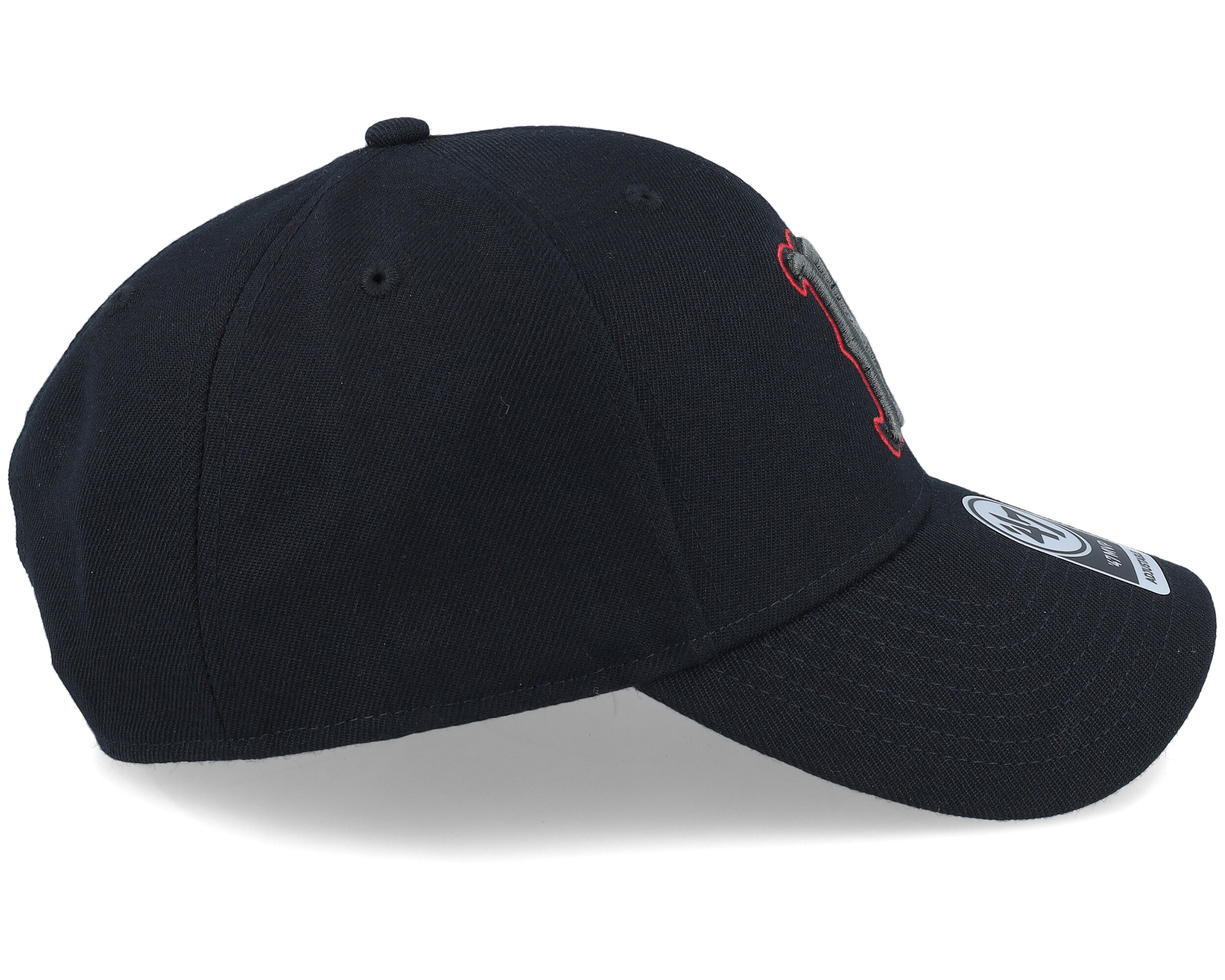 Boston Red Sox Mvp Black/Red Outline Adjustable - 47 Brand