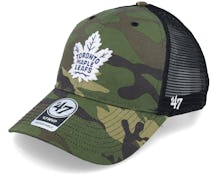 Toronto Maple Leafs Camo Branson Mvp Green Camo/Black Trucker - 47 Brand