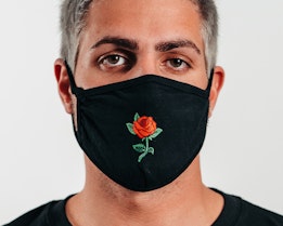 1-Pack Rose Black Face Mask - Headzone