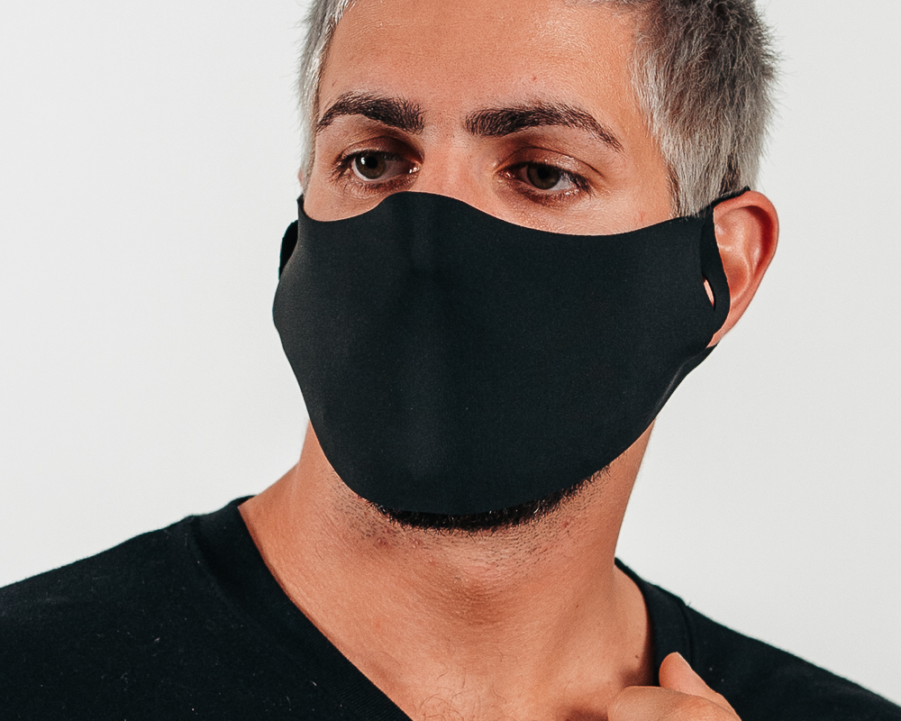 10-Pack Seamless Black Face Mask - Headzone | Hatstore.dk