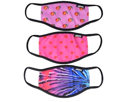 3-Pack Peach Womens Set Pink/Multi Face Mask - Hype