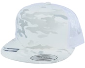 Multicam Alpine/White A-Frame Trucker Snapback