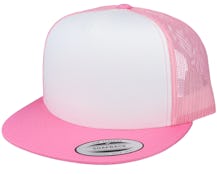 6-Panel Classic White Front/Pink Trucker - Yupoong