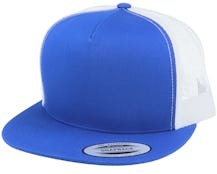 Classic Royal/White A-Frame Trucker Snapback - Yupoong