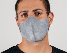 1-Pack Grey Canvas Face Mask - Zeri
