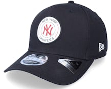 Hatstore Exclusive x New York Yankees Round Logo 9Fifty Black Adjustable - New Era