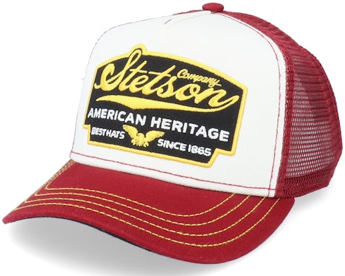 American Heritage White/Maroon - Stetson | Hatstoreworld.com