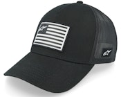 Flag Hat Black/Black Trucker