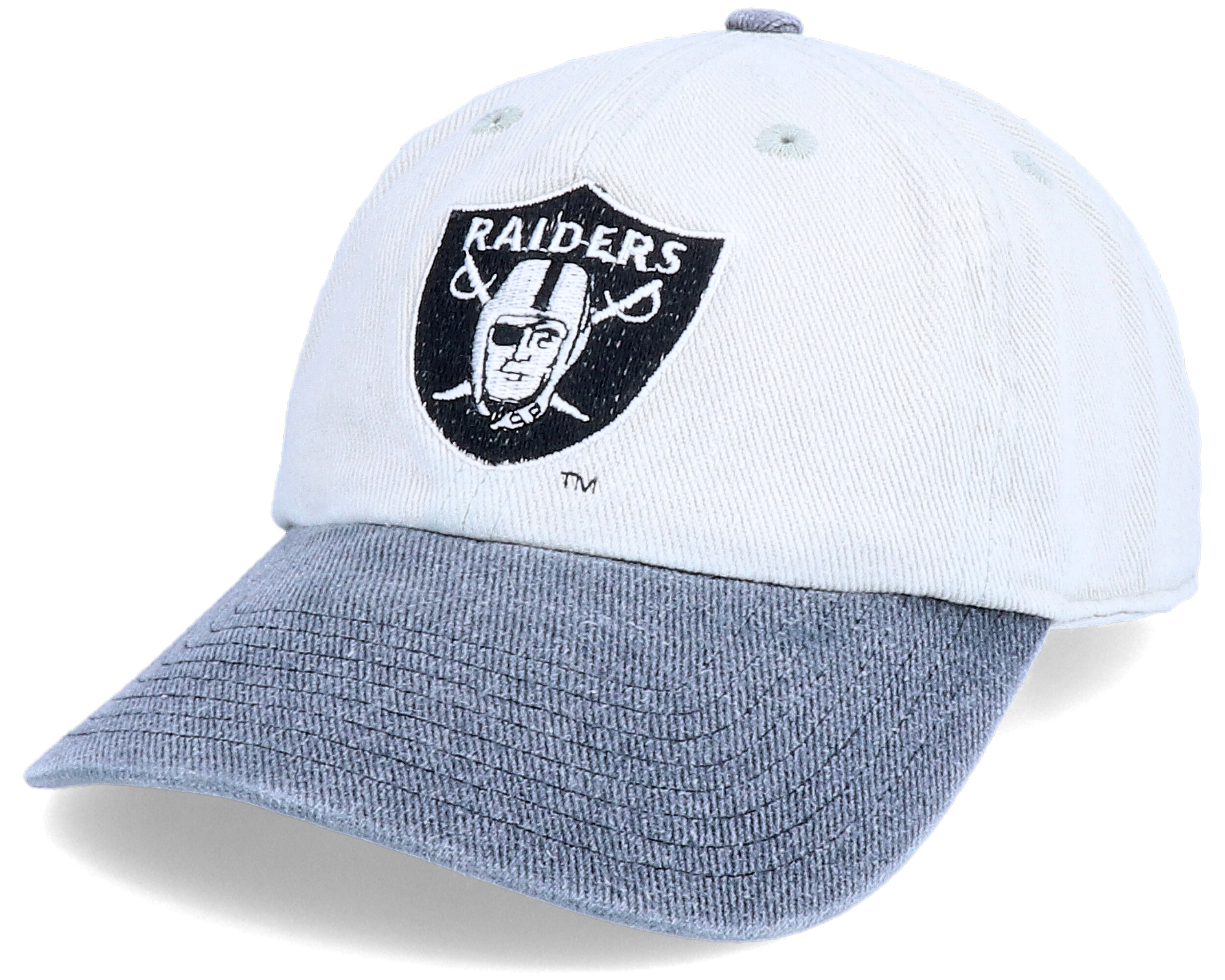 NFL, Accessories, Oakland Raiders Hat Cap Strap Back Gray Black Nfl  Football Twins Enterprise