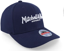 Branded Pinscript Navy/White Adjustable - Mitchell & Ness