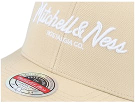 Branded Pinscript Khaki/White Adjustable - Mitchell & Ness