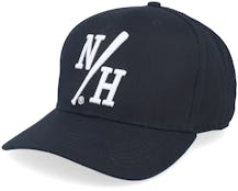 Batter Curved Brim Cap Black/White Adjustable - Northern Hooligans