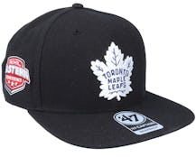 Hatstore Exclusive x Toronto Maple Leafs Sure Shot Captain Black Snapback - 47 Brand