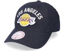Los Angeles Lakers Arc Low Pro Black Adjustable - Mitchell & Ness