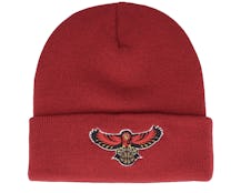 Atlanta Hawks Fandom Knit Beanie Hwc Red Cuff - Mitchell & Ness