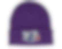 Charlotte Hornets Fandom Knit Beanie Hwc Purple Cuff - Mitchell & Ness