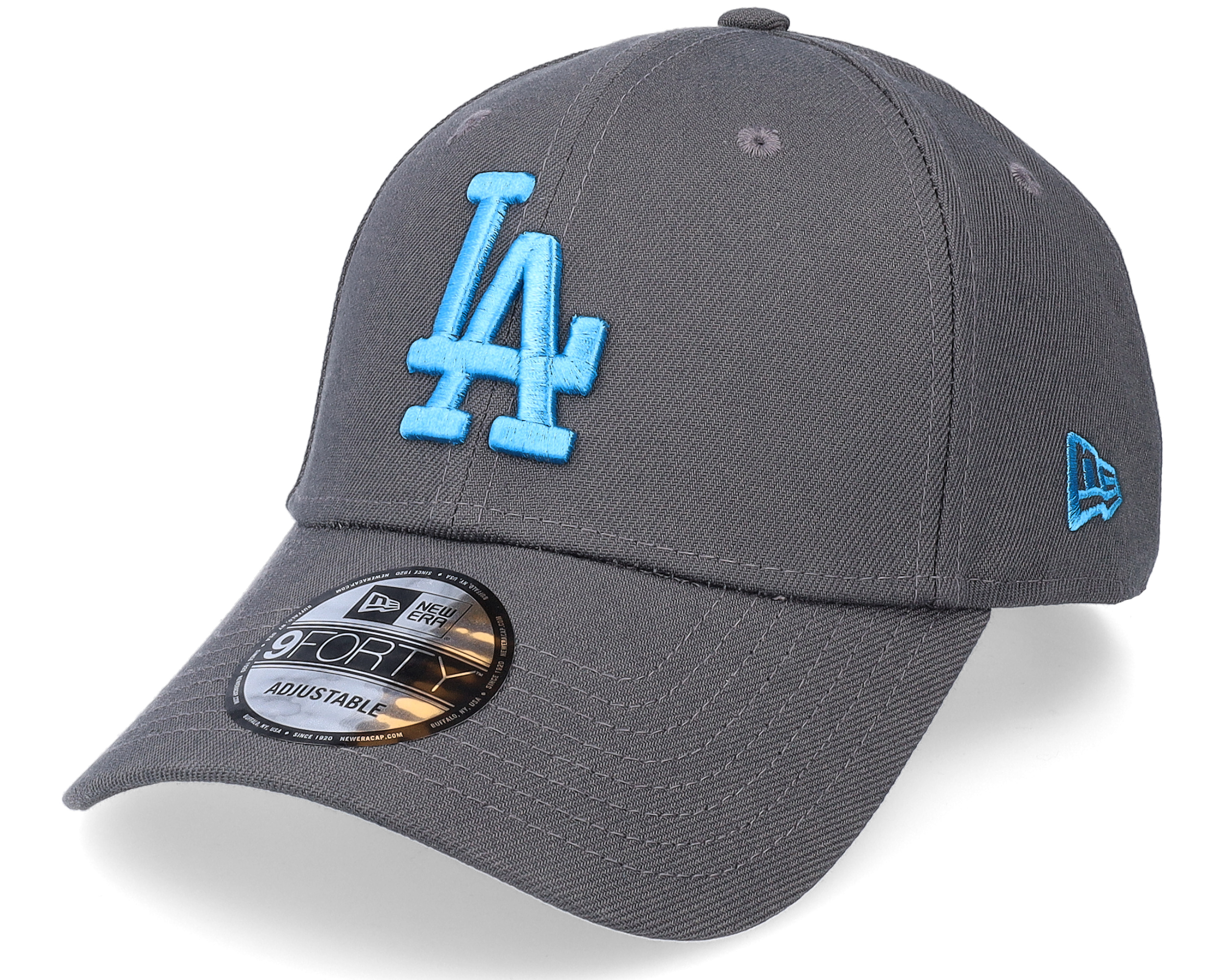 Los Angeles Dodgers Pop Logo 9FORTY Grey/Blue Adjustable - New Era keps ...