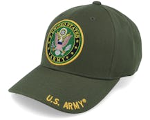 US Army Seal Contructed Baseball Cap Velcro Olive Adjustable - U.S. Army