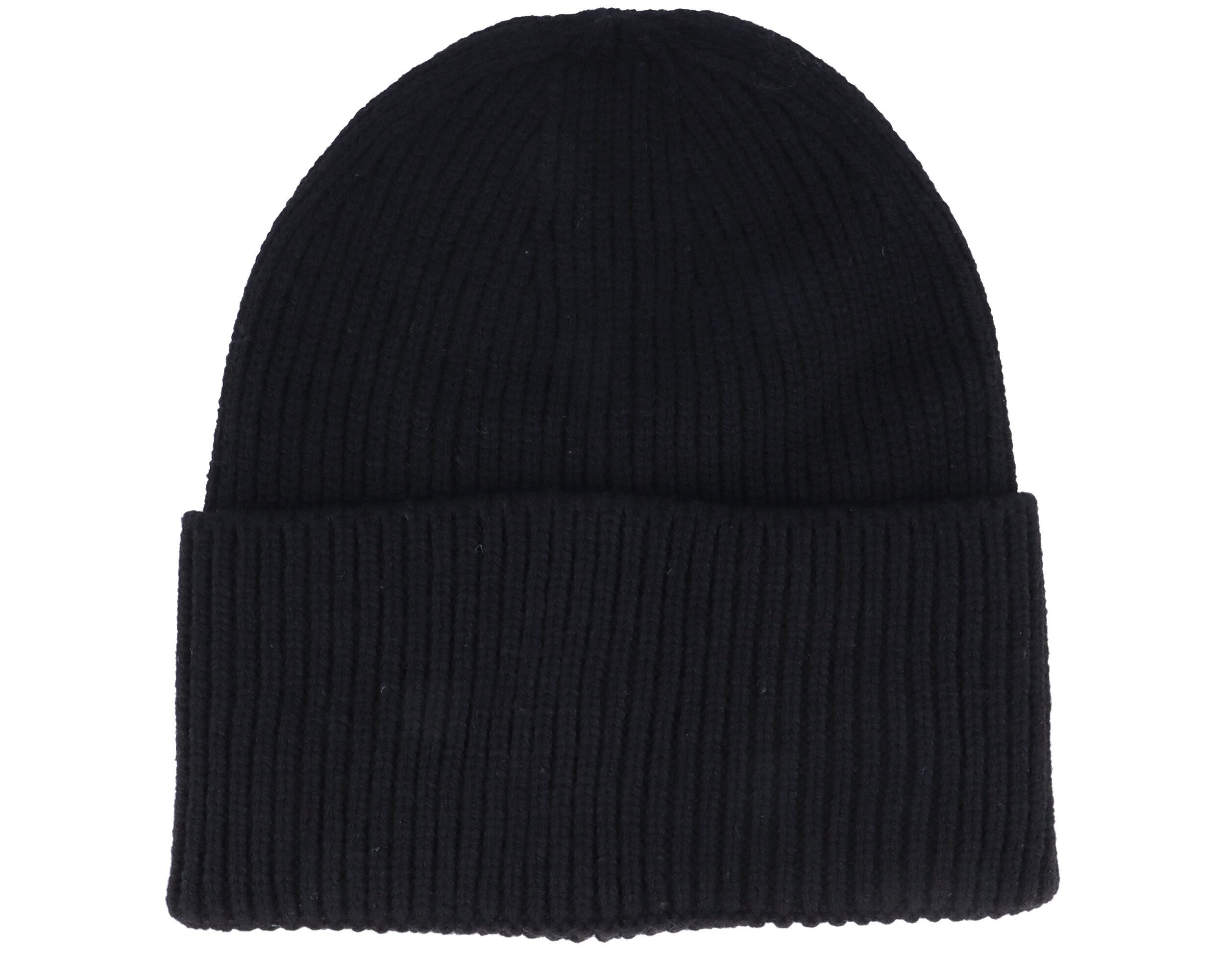 Black Oversized Cuff Blank Beanie - Beechfield beanie | Hatstoreworld.com