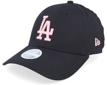 Los Angeles Dodgers Womens League Essential 9FORTY Black/Pink Adjustable - New Era