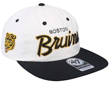 Boston Bruins Crosstown Captain White/Black Snapback - 47 Brand