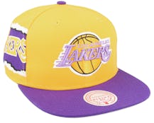 Los Angeles Lakers Jumbotron Hwc Yellow/Purple Snapback - Mitchell & Ness