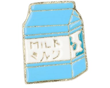 Milk Box Blue Metal Enamel Pin - Cap Pins