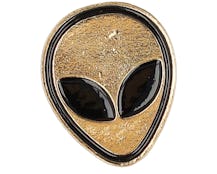 Alien Gold Metal Enamel Pin - Cap Pins
