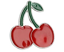 Cherry Red Metal Enamel Pin - Cap Pins
