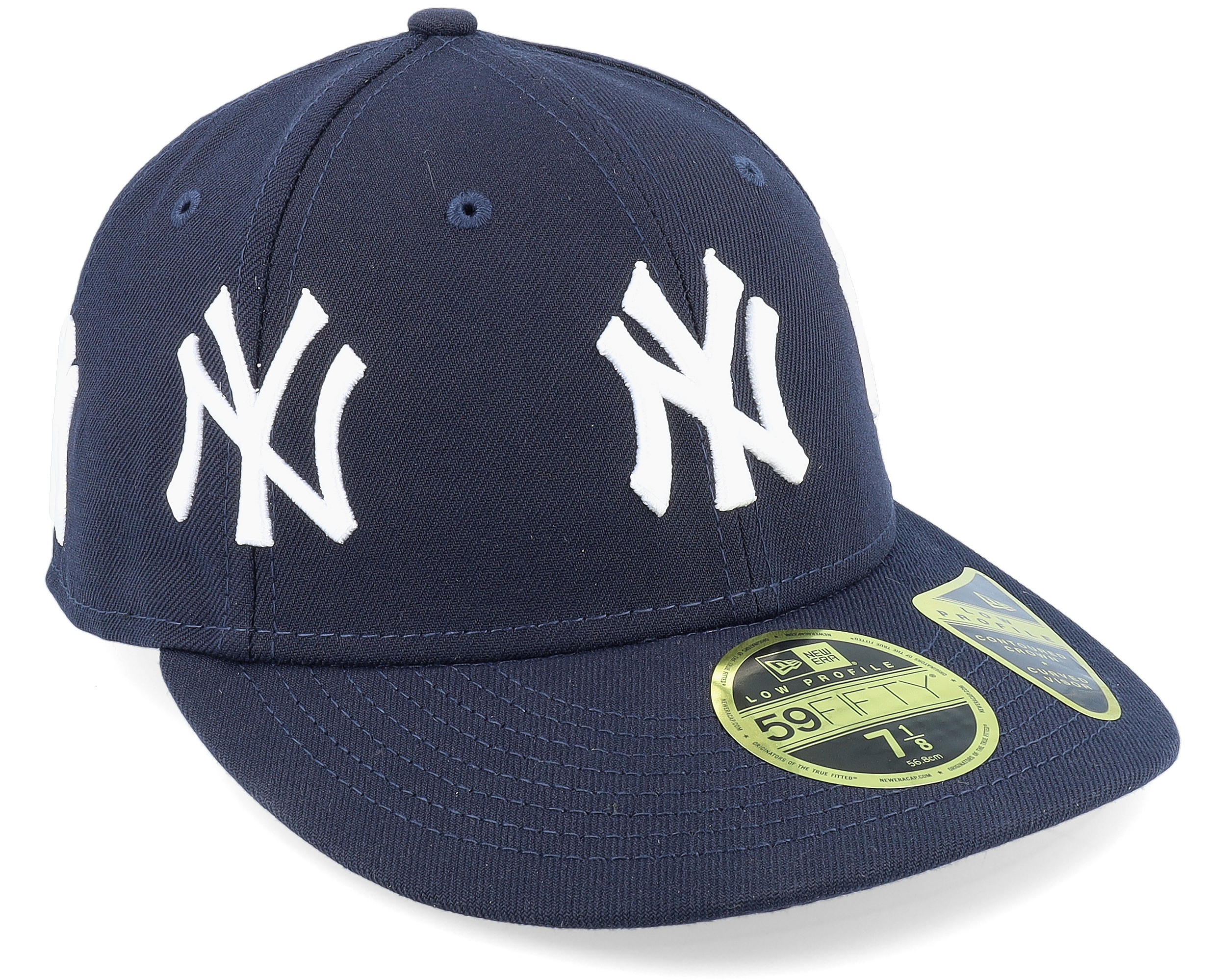 New York Yankees All Over Logo 59FIFTY Low Profile Navy Fitted