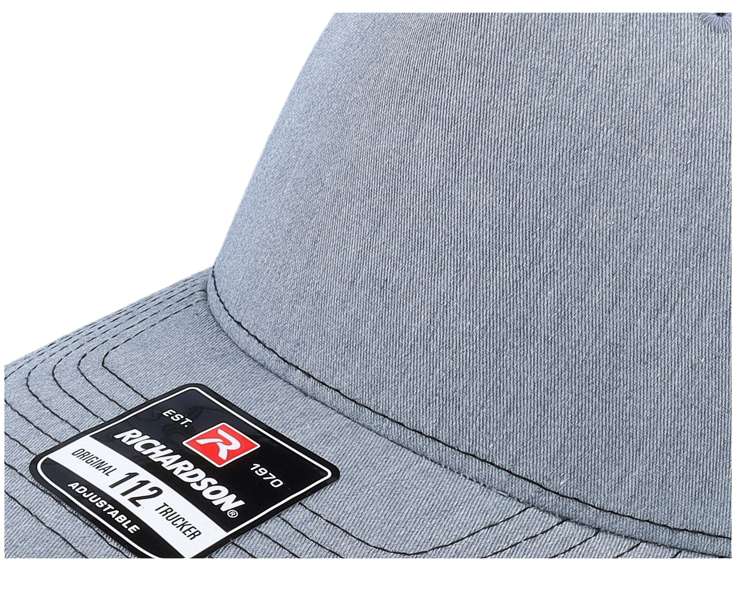 112fp Split Heather Grey/Black Trucker | Hatstoreworld.com