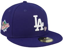 Los Angeles Dodgers Quick Turn Team Heart 59FIFTY Royal/White Fitted - New Era