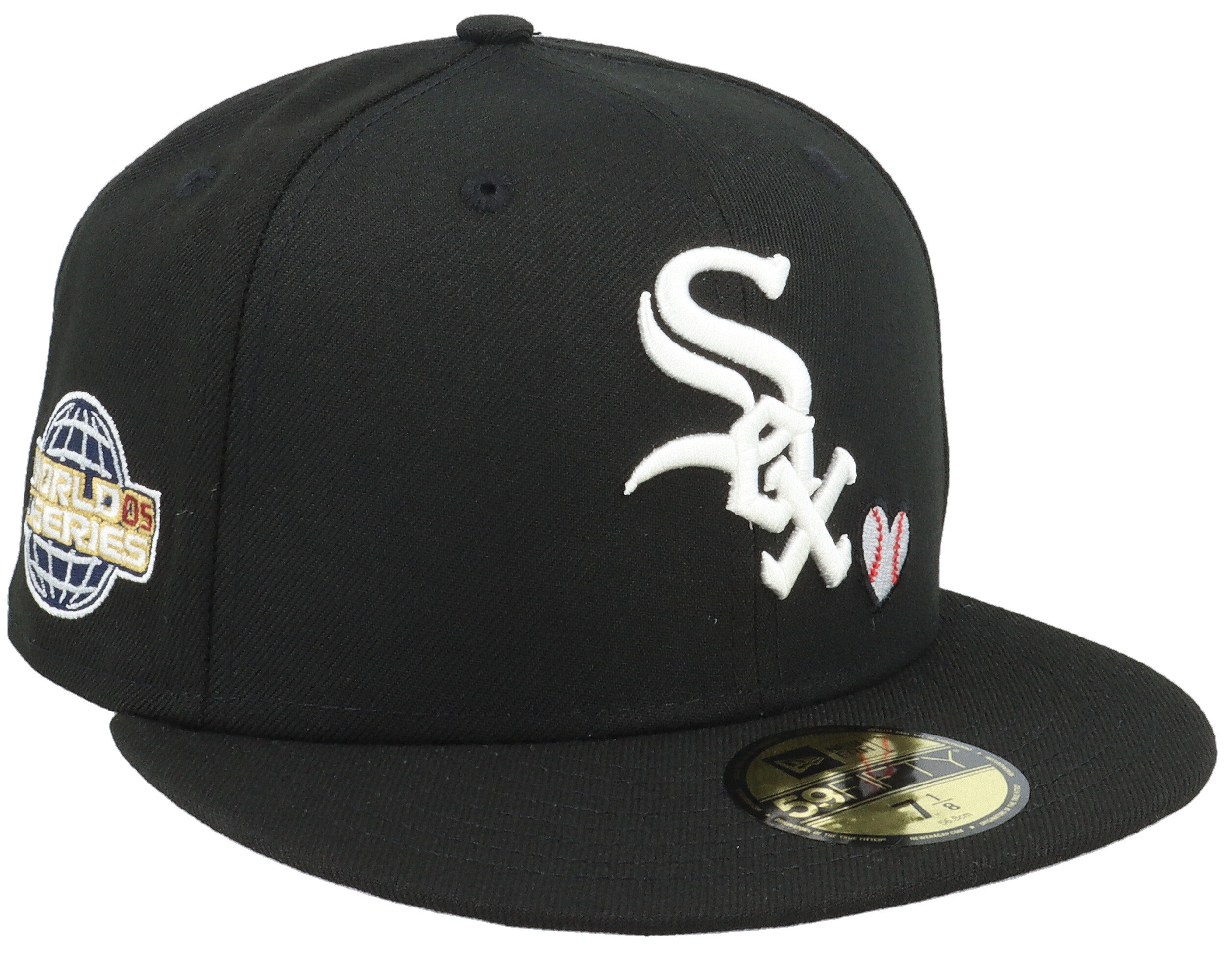 Chicago White Sox Quick Turn Team Heart 59FIFTY Black Fitted New Era