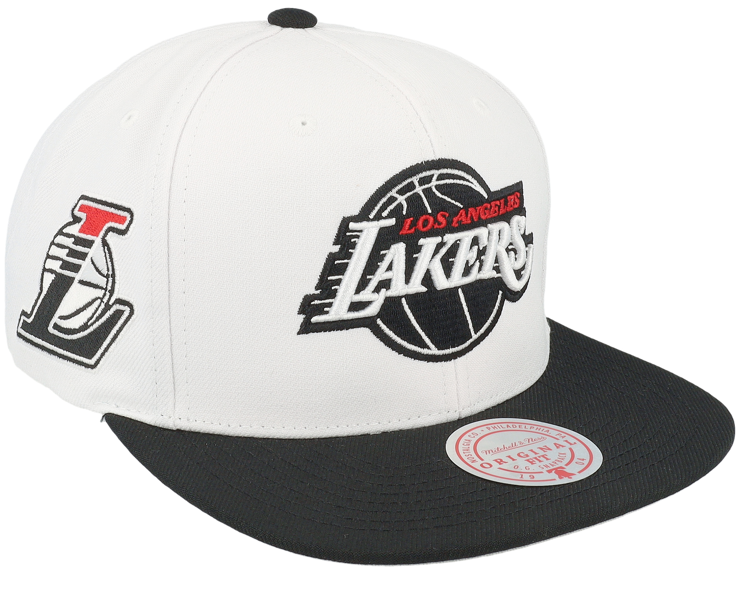 Black and hot sale white lakers hat