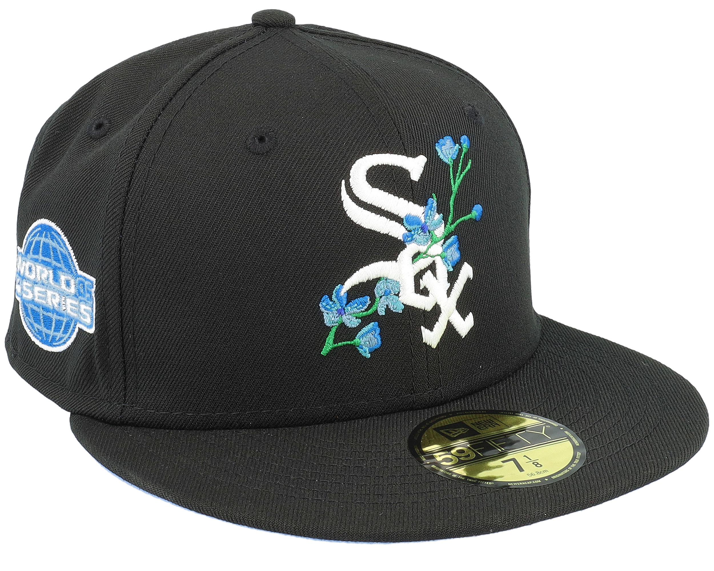 Chicago White Sox 59FIFTY Sidepatchbloom Black Fitted - New Era Cap ...