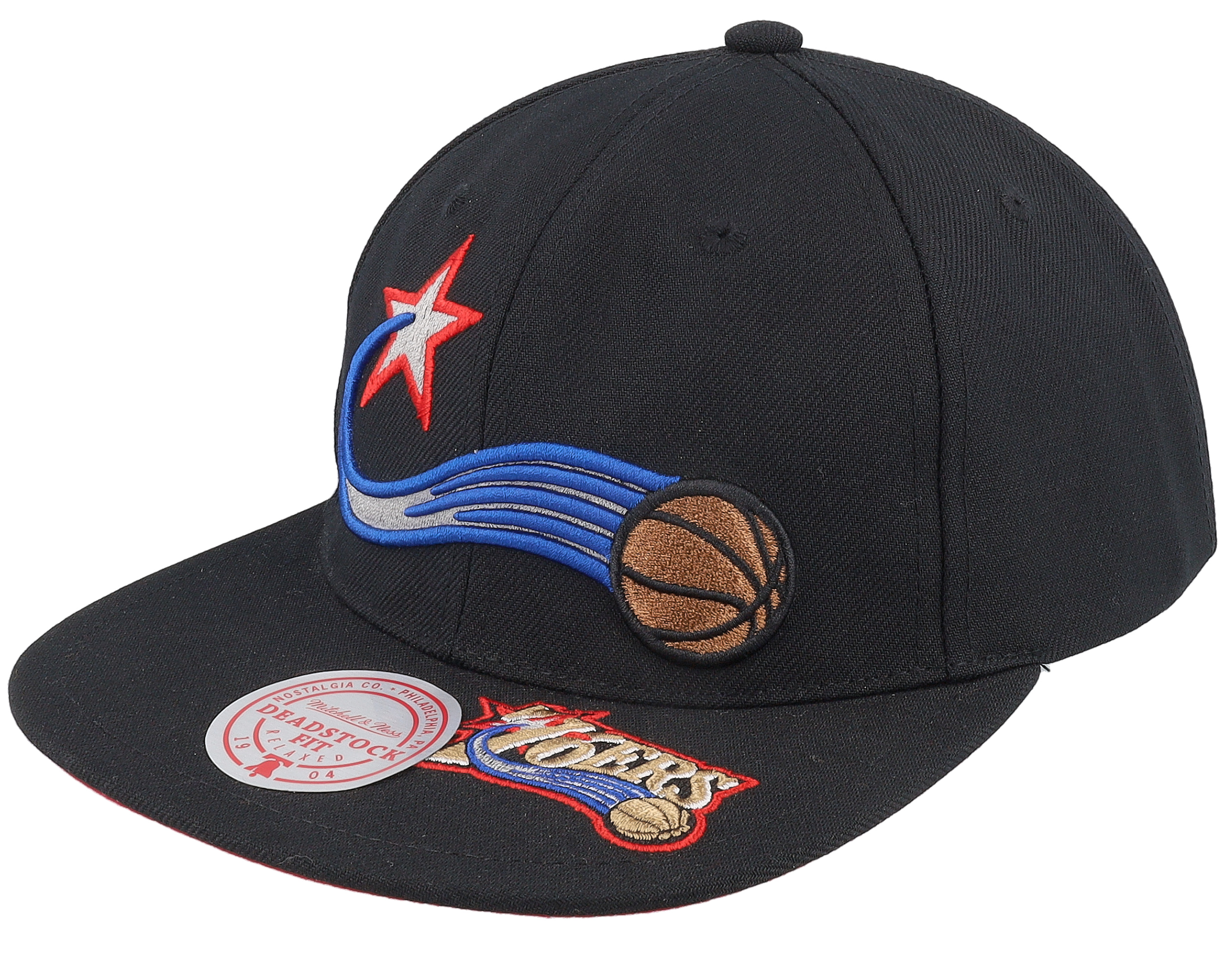 Philadelphia 76ers Core Basic Black Snapback | Hatstoreworld.com