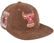 Chicago Bulls Corduroy Manchester Deadstock Brown Snapback