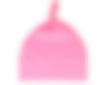 Kids Bubble Gum Pink Baby One-knot Beanie - Babybugz