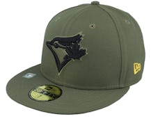 Toronto Blue Jays 59FIFTY MLB Armed Forces Olive Fitted - New Era