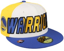 Golden State Warriors 59FIFTY NBA 23 Back Half White/Yellow/Blue Fitted - New Era