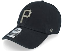 Pittsburgh Pirates MLB Ballpark Camo Clean Up Black Dad Cap - 47 Brand