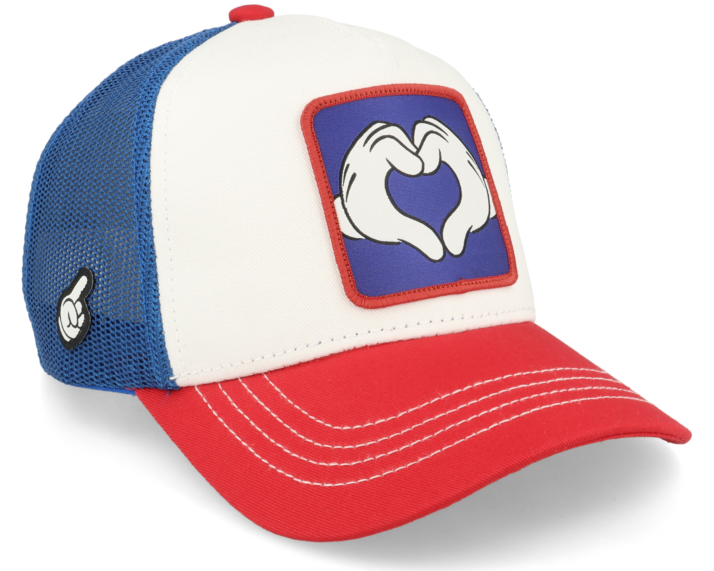 Disney Heart Hands White/Red/Blue Trucker - Capslab cap