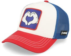 Disney Heart Hands White/Red/Blue Trucker - Capslab