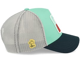 Peanuts Snoopy Turquoise/Blue/Grey Trucker - Capslab